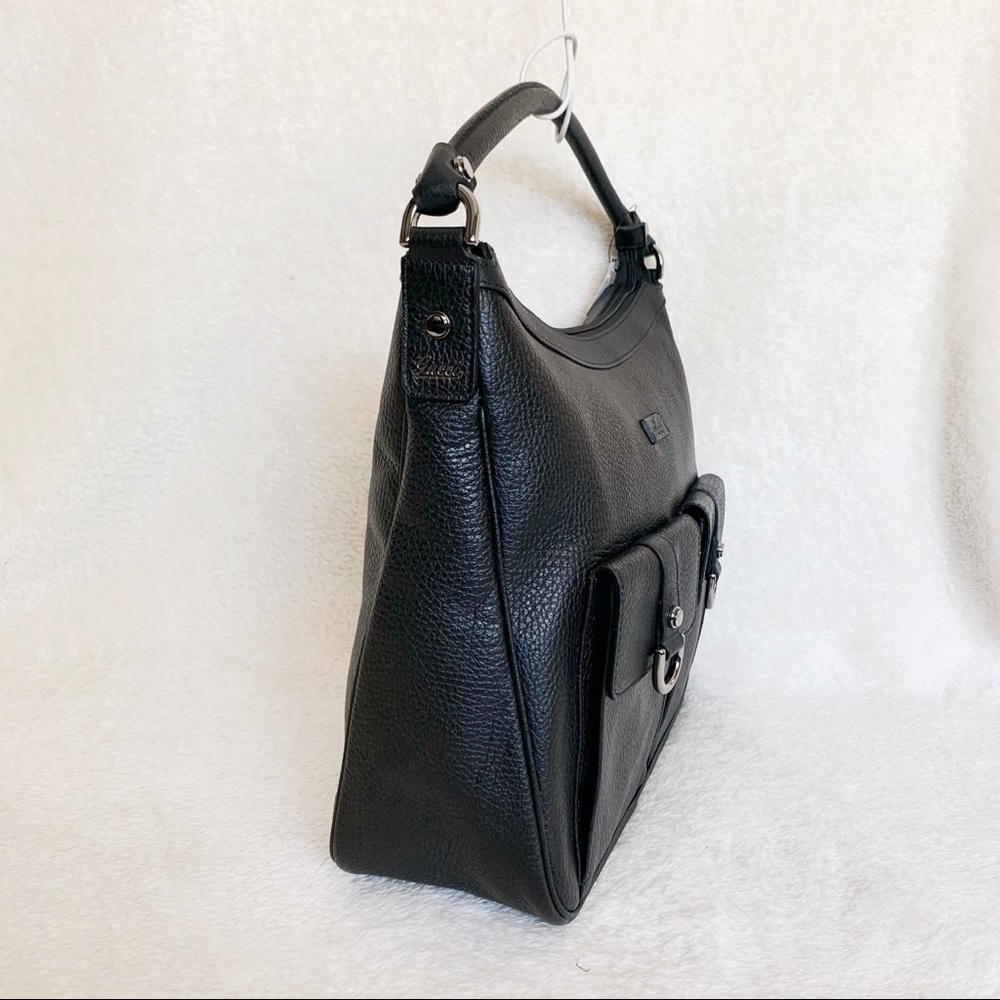 NWT Authentic Gucci Pebbled Leather Hobo Bag - Picture 2 of 8